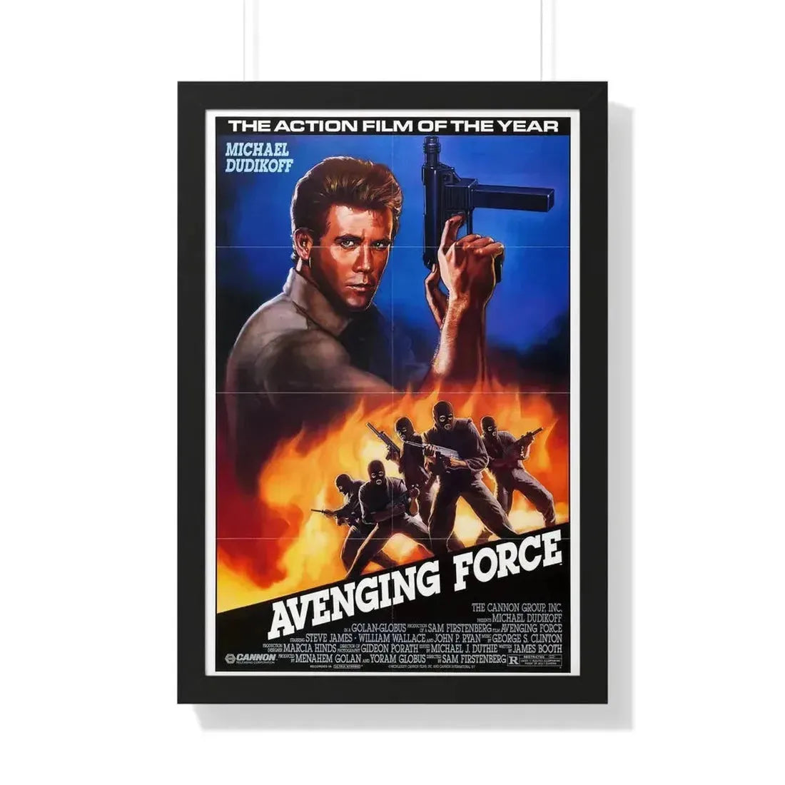 AVENGING FORCE 1986 - Framed Movie Poster - The Sticker Space