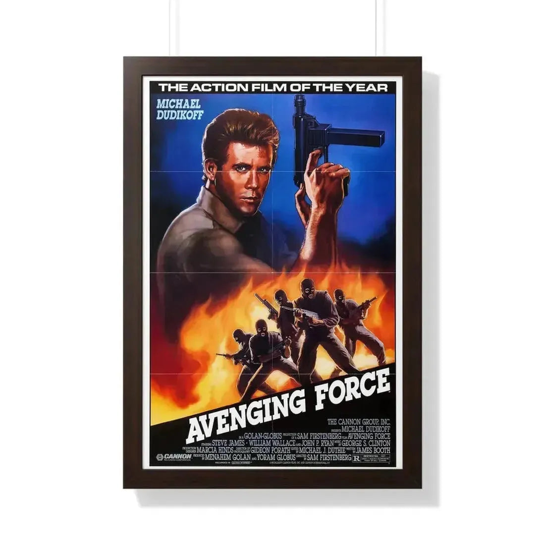 AVENGING FORCE 1986 - Framed Movie Poster - The Sticker Space