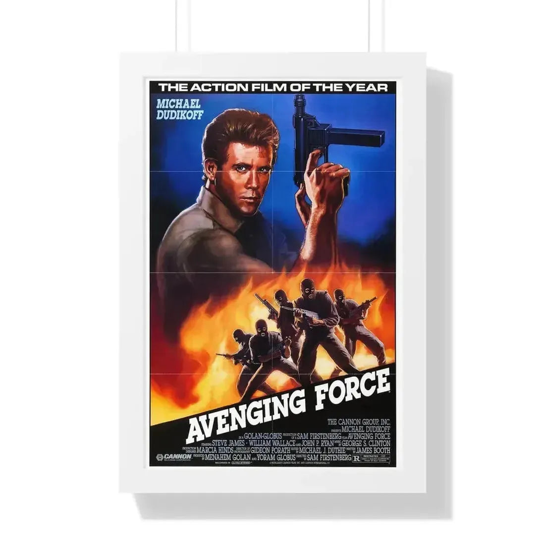 AVENGING FORCE 1986 - Framed Movie Poster - The Sticker Space