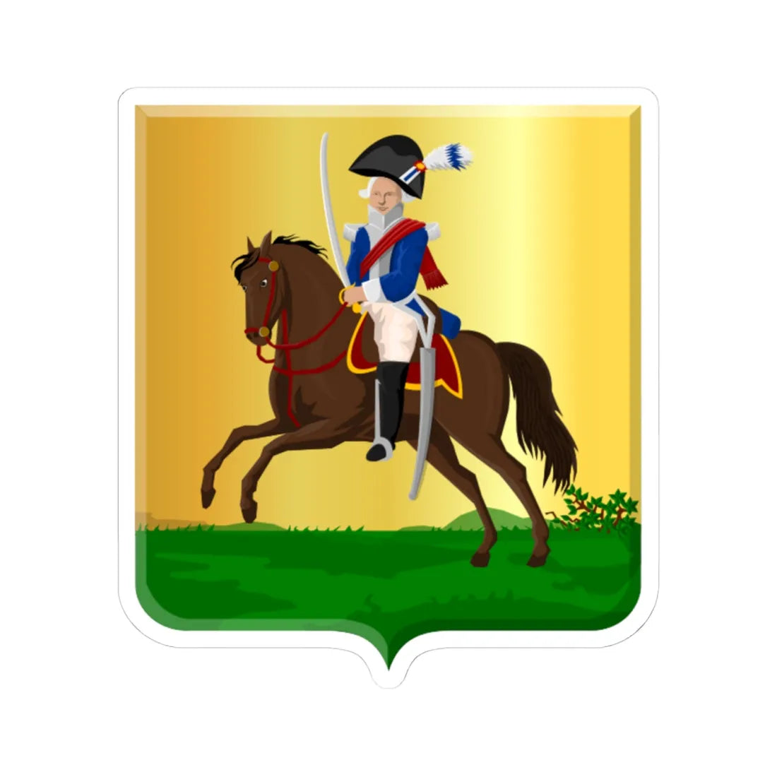Avenhorn wapen 1816 (Netherlands) (Coat of Arms) STICKER Vinyl Kiss-Cut Decal 4 Inch White - The Sticker Space