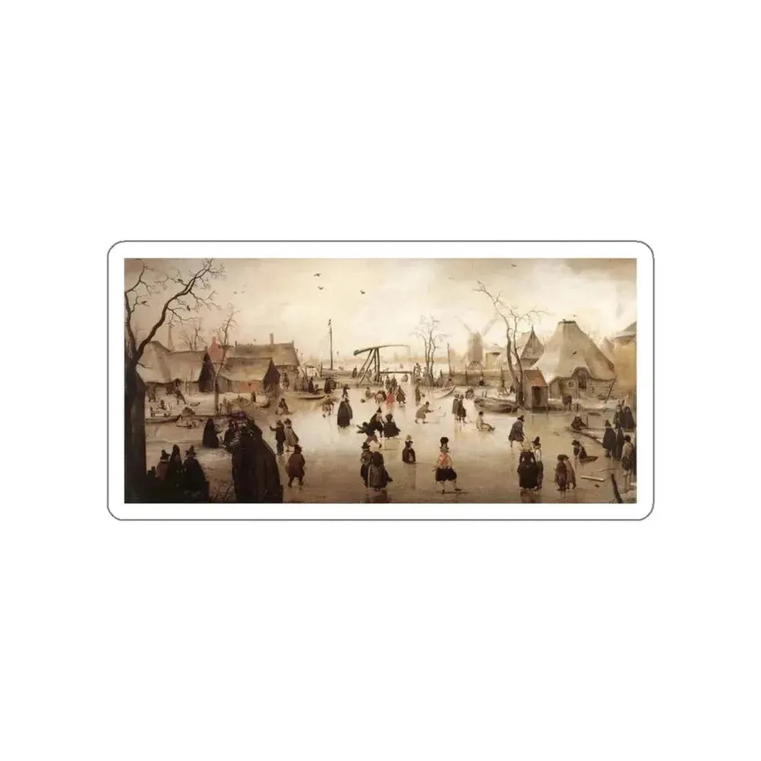 AVERCAMP, Hendrick - Ice Scene2 (Artwork) STICKER Vinyl Die-Cut Decal - The Sticker Space