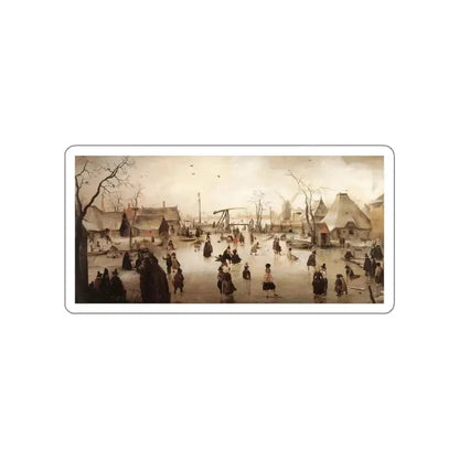 AVERCAMP, Hendrick - Ice Scene2 (Artwork) STICKER Vinyl Die-Cut Decal White Die-Cut 5 Inch - The Sticker Space