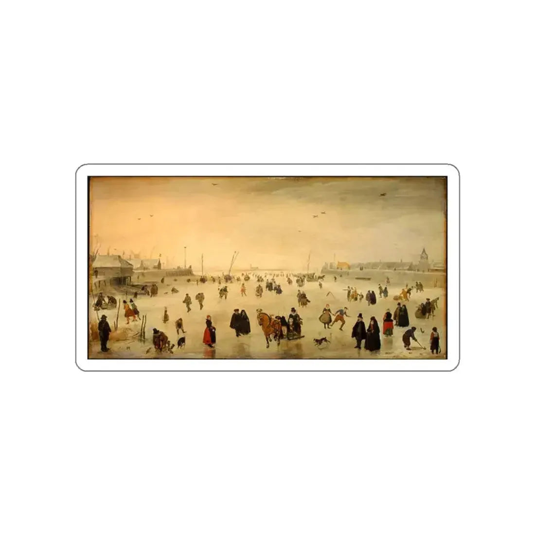 AVERCAMP, Hendrick - Scene Ice (Artwork) STICKER Vinyl Die-Cut Decal White Die-Cut 6 Inch - The Sticker Space