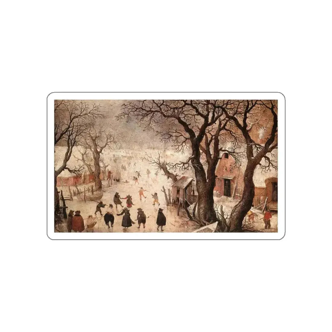 AVERCAMP, Hendrick - Winter Landscape2 (Artwork) STICKER Vinyl Die-Cut Decal White Die-Cut 6 Inch - The Sticker Space