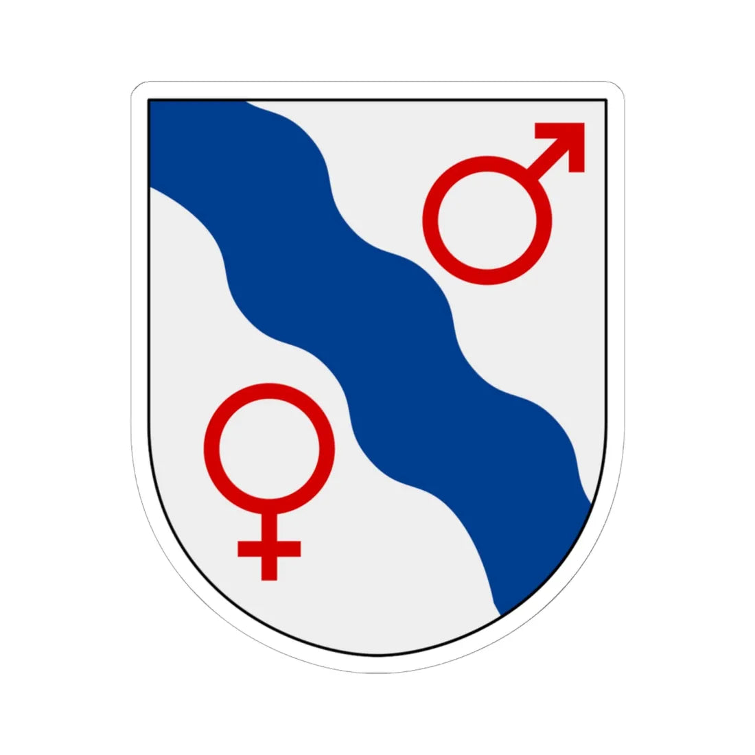 Avesta vapen (Sweden) (Coat of Arms) STICKER Vinyl Kiss-Cut Decal 6 Inch White - The Sticker Space