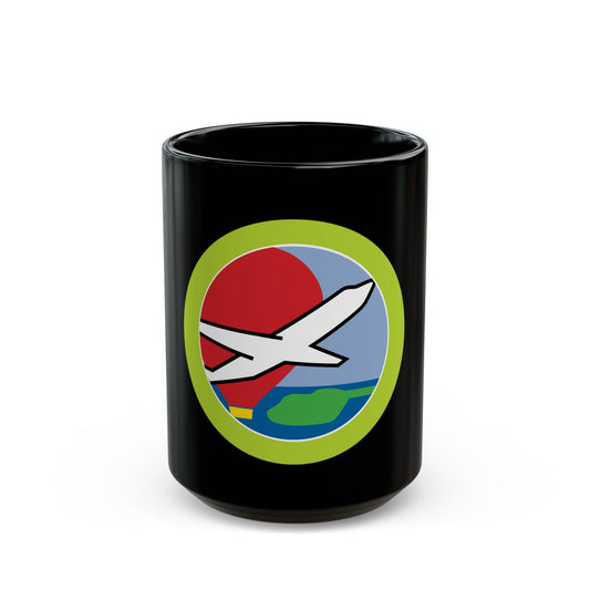 Aviation (Boy Scout Merit Badge) Black Coffee Mug-15oz-The Sticker Space