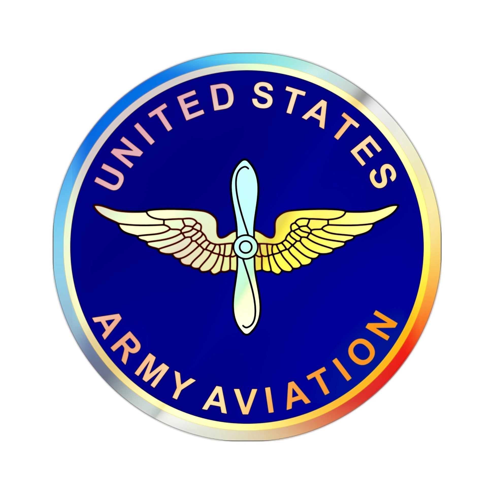 Aviation Branch (U.S. Army) Holographic STICKER Die-Cut Vinyl Decal-2 Inch-The Sticker Space