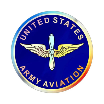 Aviation Branch (U.S. Army) Holographic STICKER Die-Cut Vinyl Decal 6 Inch Holographic - The Sticker Space