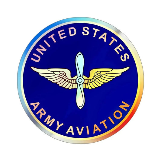 Aviation Branch (U.S. Army) Holographic STICKER Die-Cut Vinyl Decal 6 Inch Holographic - The Sticker Space
