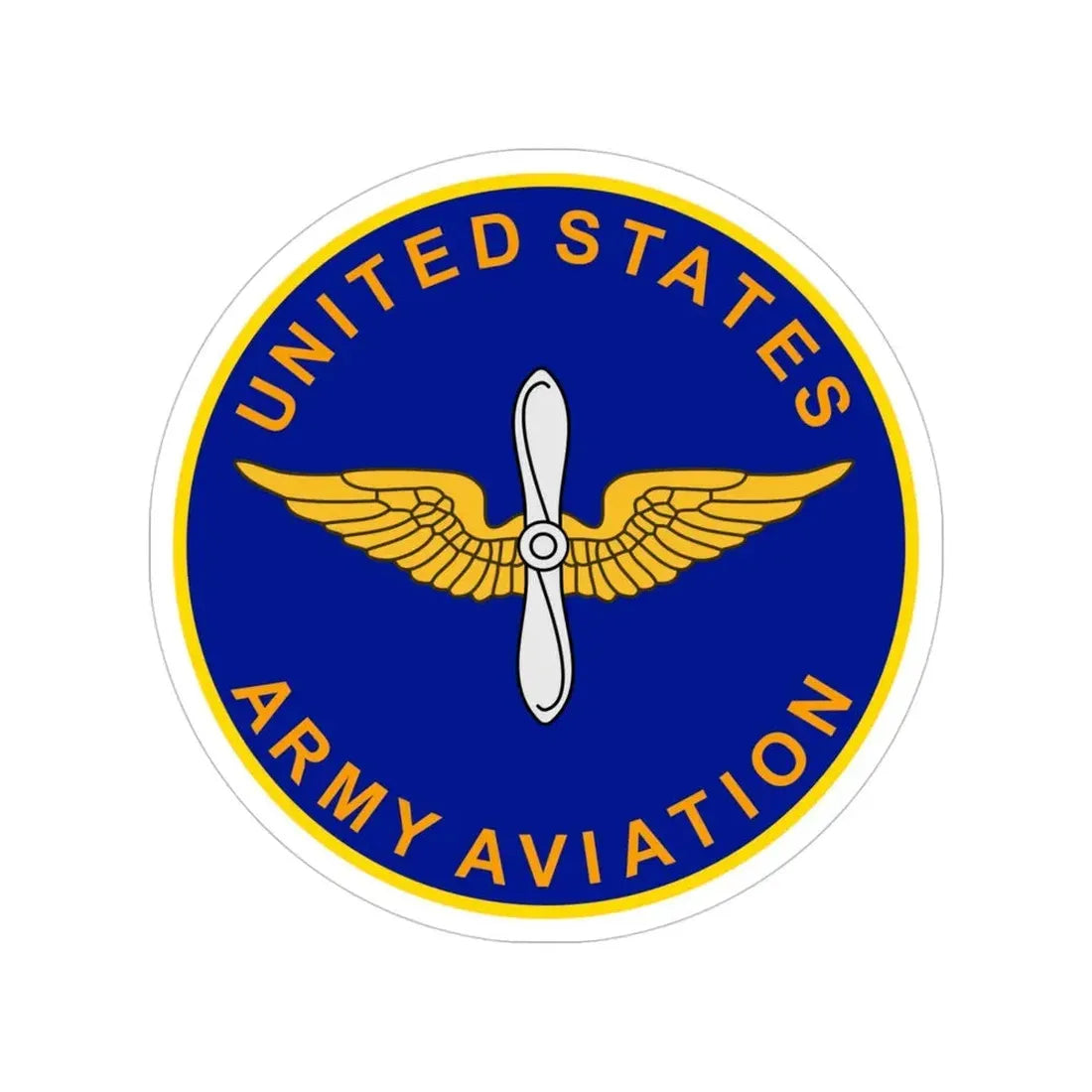 Aviation Branch (U.S. Army) Transparent STICKER Die-Cut Vinyl Decal 4 Inch - The Sticker Space
