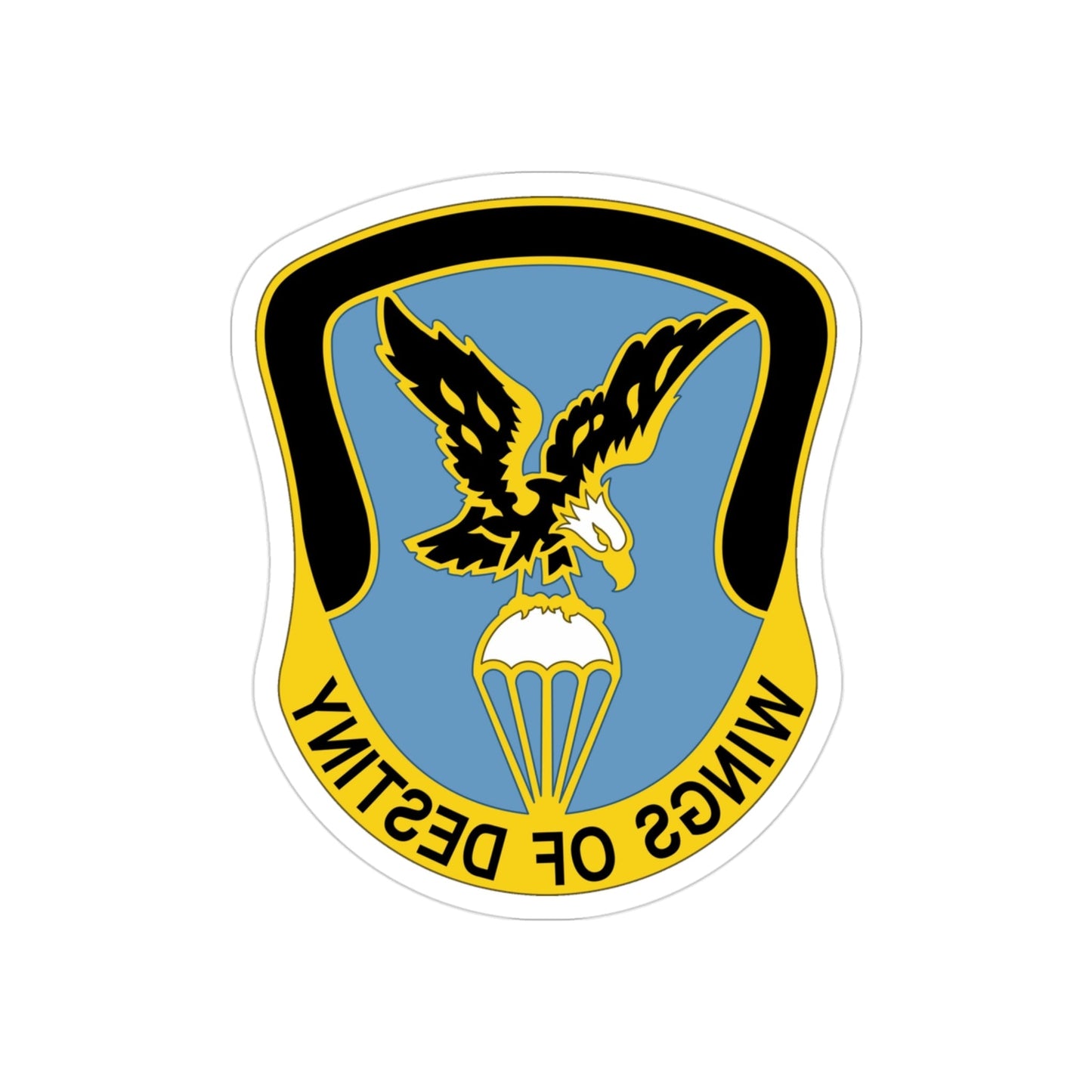 Aviation Brigade 101 Airborne Division (U.S. Army) REVERSE PRINT Transparent STICKER-3" × 3"-The Sticker Space