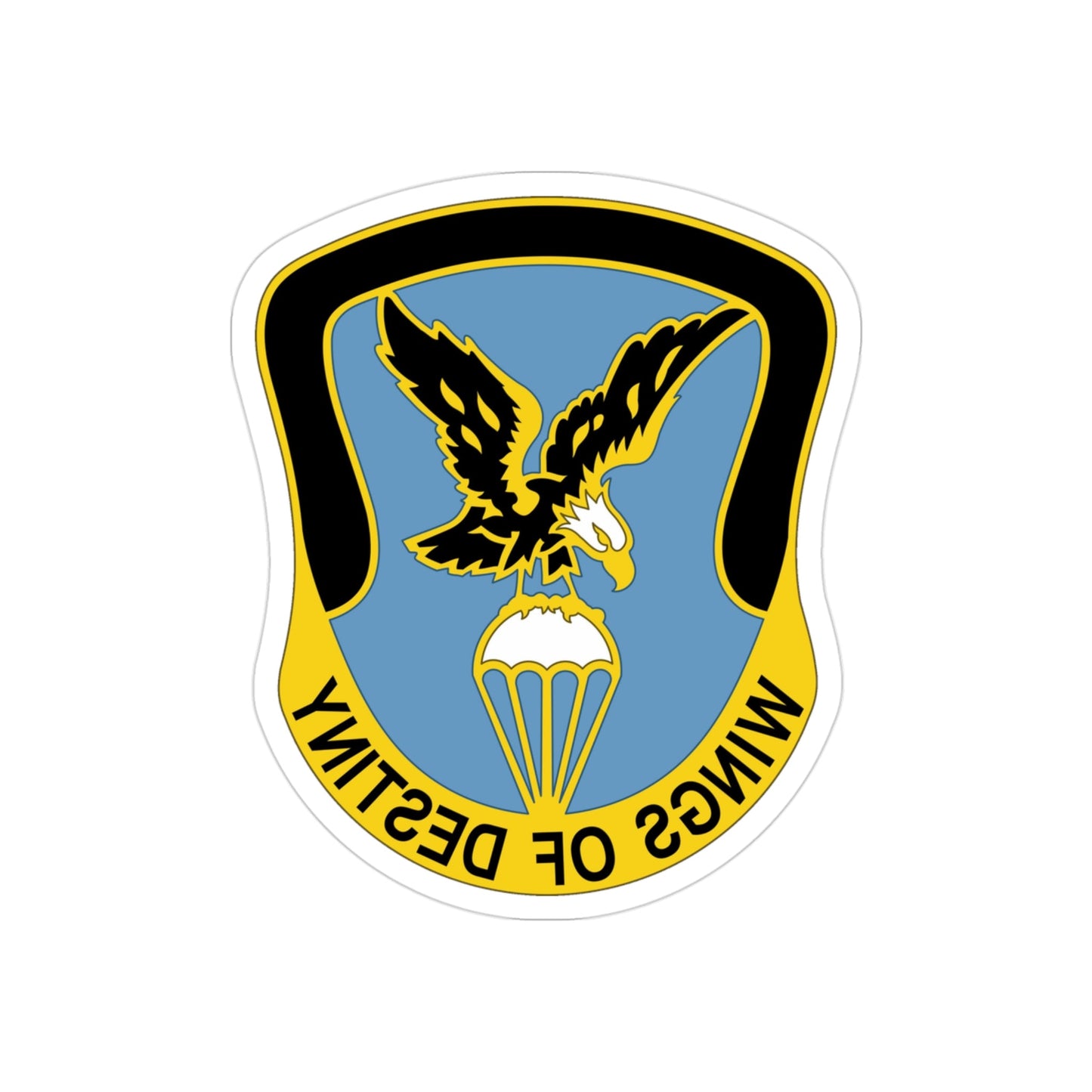 Aviation Brigade 101 Airborne Division (U.S. Army) REVERSE PRINT Transparent STICKER-3" × 3"-The Sticker Space