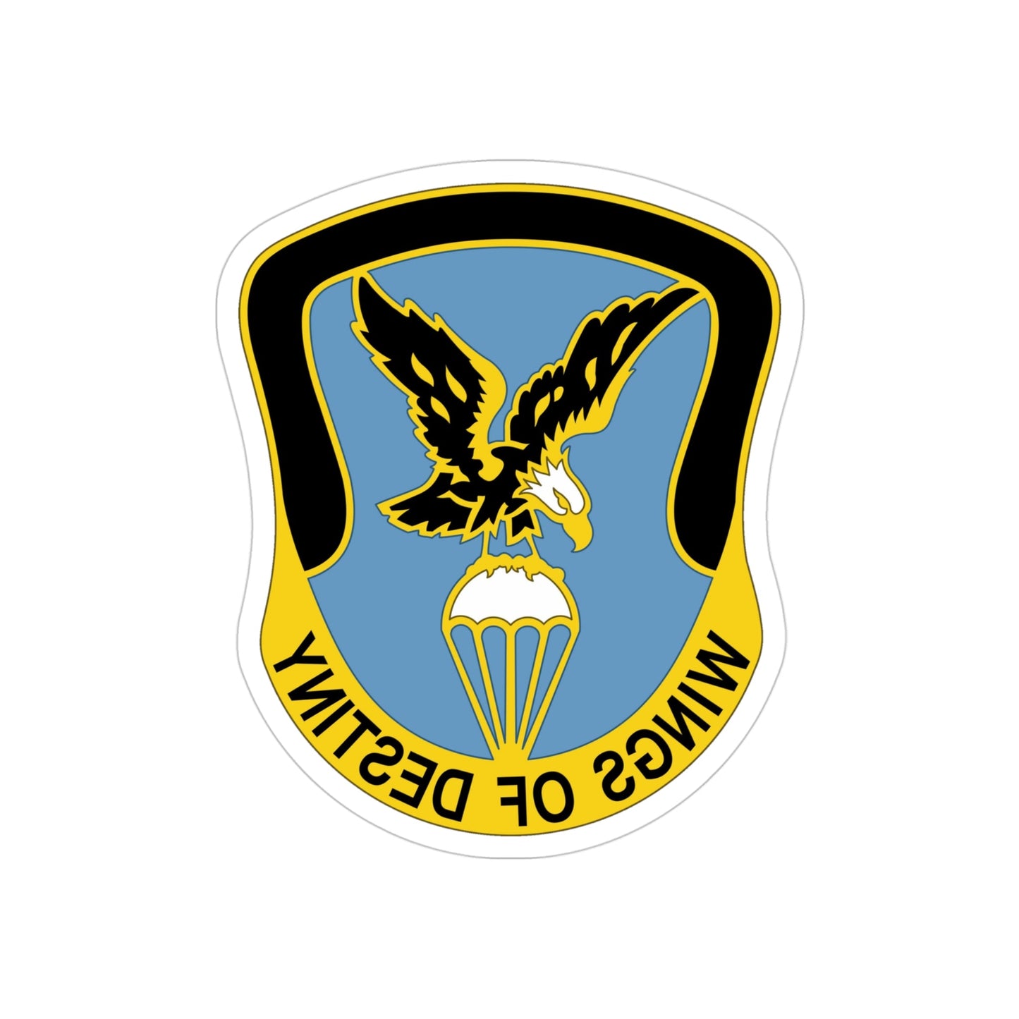 Aviation Brigade 101 Airborne Division (U.S. Army) REVERSE PRINT Transparent STICKER-4" × 4"-The Sticker Space