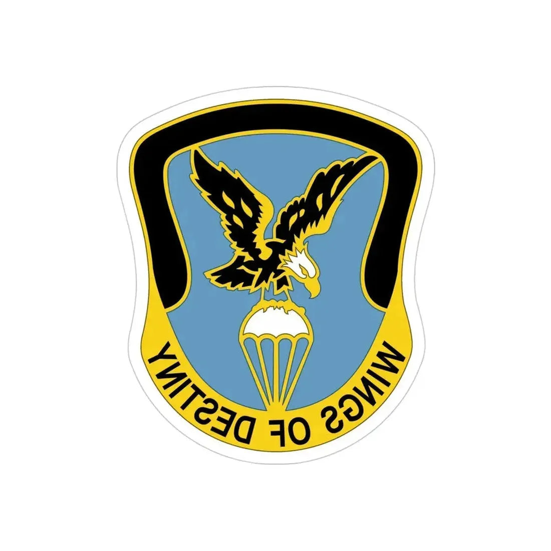 Aviation Brigade 101 Airborne Division (U.S. Army) REVERSE PRINT Transparent Die-Cut STICKER 4 Inch Die-Cut Transparent - The Sticker Space