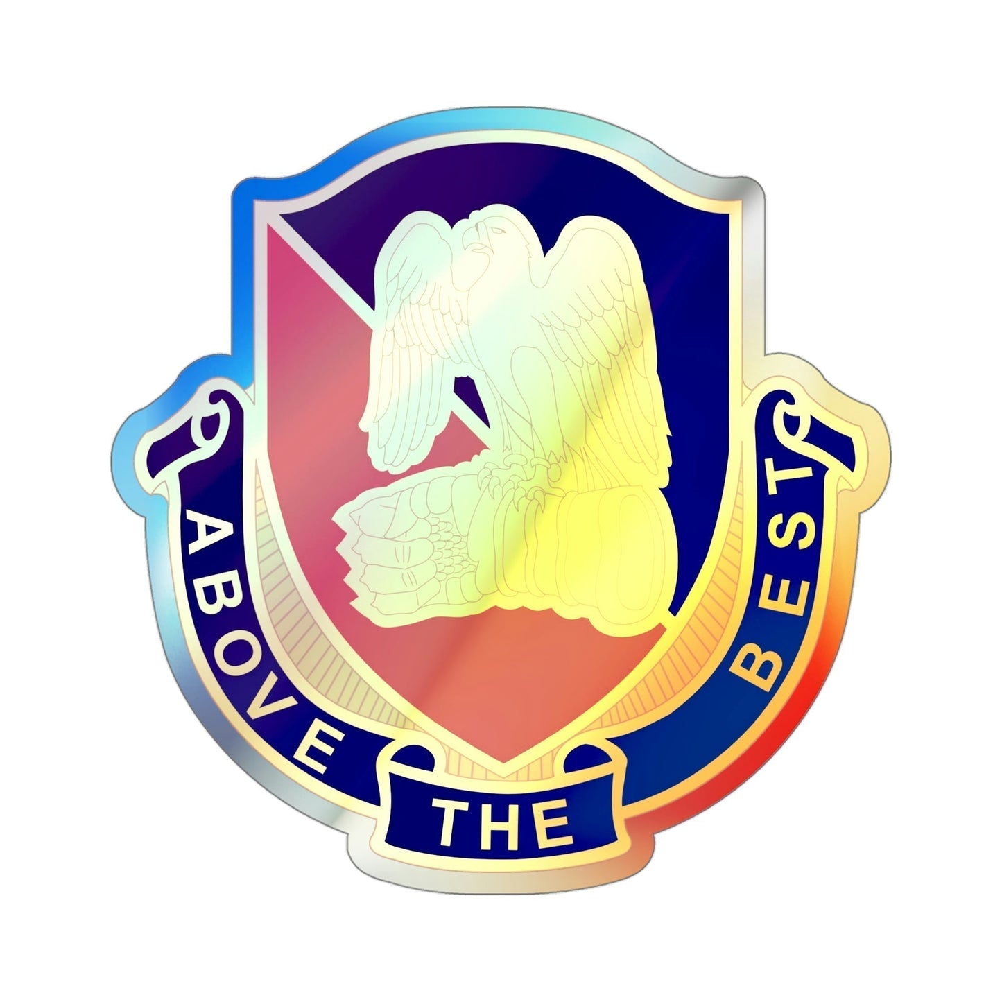 Aviation Center and School 2 (U.S. Army) Holographic STICKER Die-Cut Vinyl Decal-4 Inch-The Sticker Space