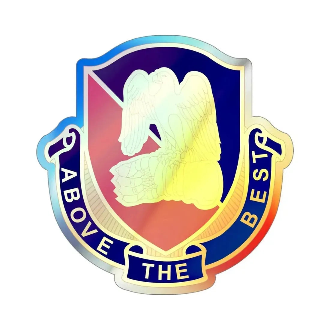 Aviation Center and School 2 (U.S. Army) Holographic STICKER Die-Cut Vinyl Decal 4 Inch Holographic - The Sticker Space