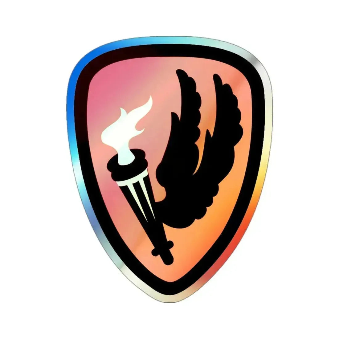 Aviation Center and School (U.S. Army) Holographic STICKER Die-Cut Vinyl Decal 3 Inch Holographic - The Sticker Space