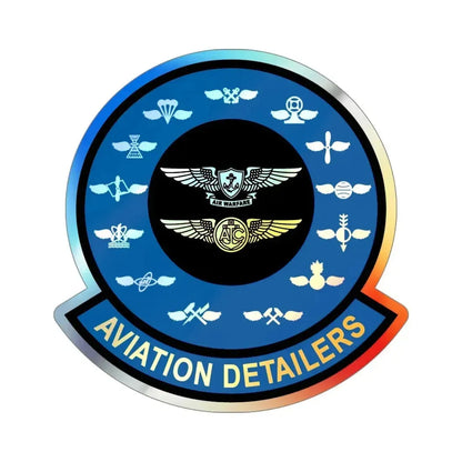 Aviation Detailers (U.S. Navy) Holographic STICKER Die-Cut Vinyl Decal - The Sticker Space