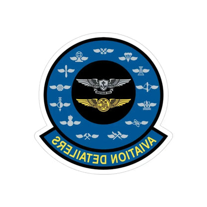 Aviation Detailers (U.S. Navy) REVERSE PRINT Transparent Die-Cut STICKER - The Sticker Space