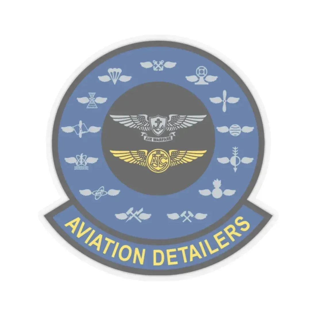 Aviation Detailers (U.S. Navy) STICKER Vinyl Kiss-Cut Decal 2 Inch Transparent - The Sticker Space