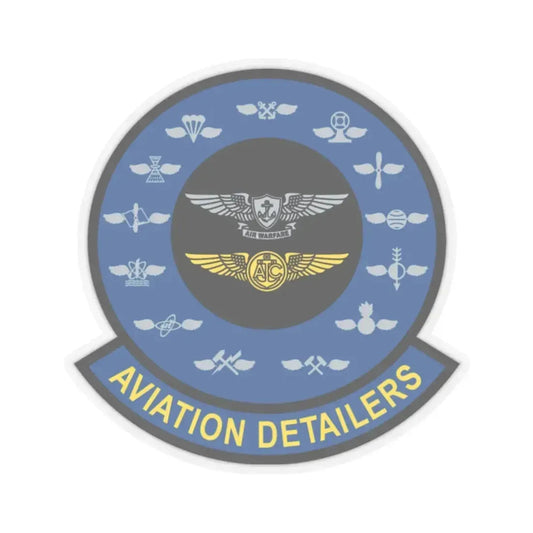 Aviation Detailers (U.S. Navy) STICKER Vinyl Kiss-Cut Decal 2 Inch Transparent - The Sticker Space