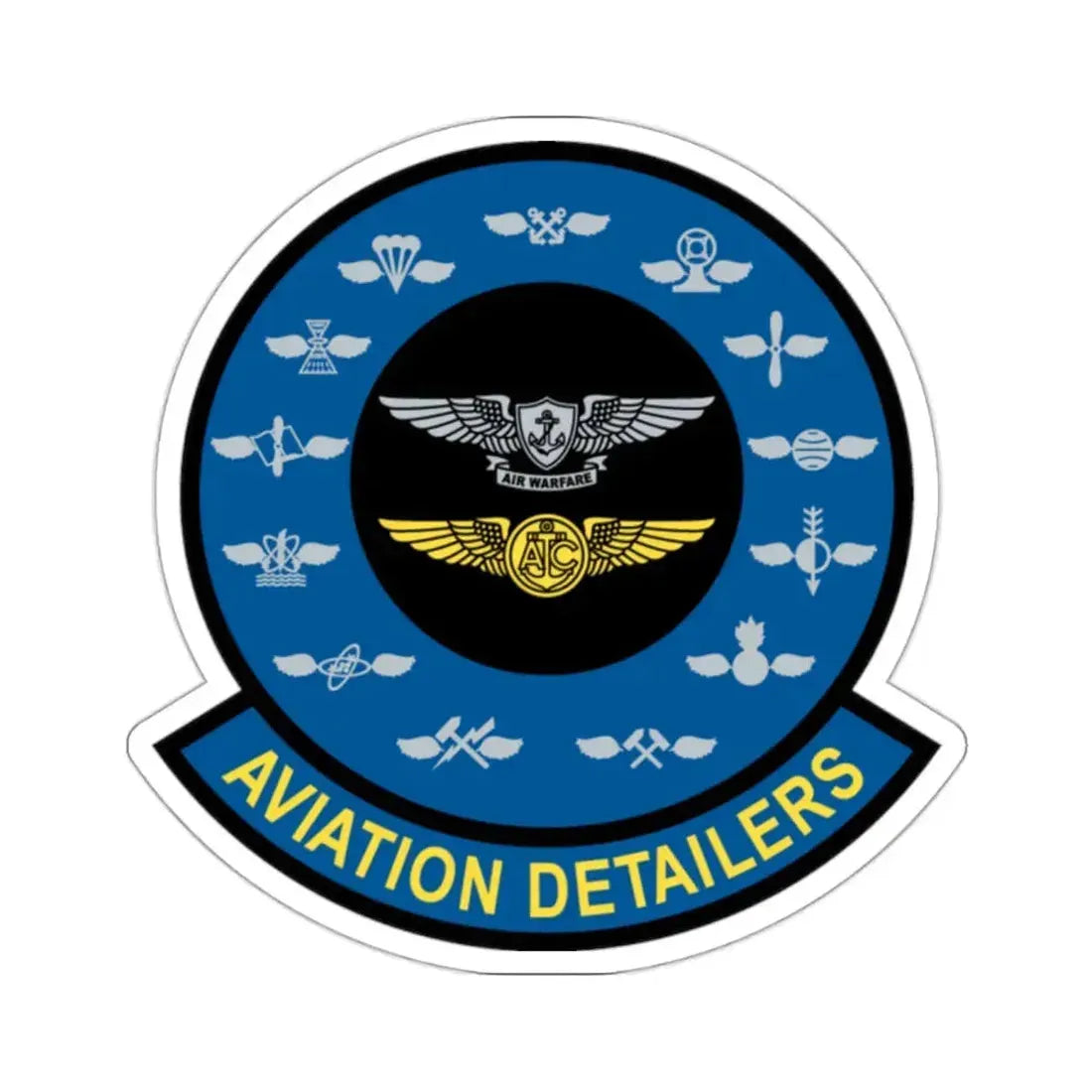 Aviation Detailers (U.S. Navy) STICKER Vinyl Kiss-Cut Decal 2 Inch White - The Sticker Space