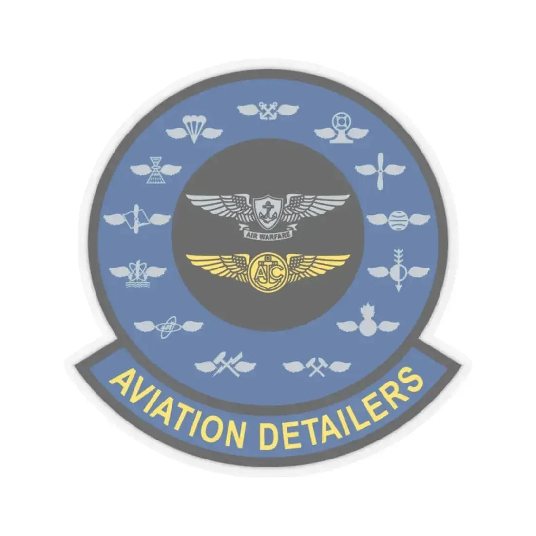Aviation Detailers (U.S. Navy) STICKER Vinyl Kiss-Cut Decal 3 Inch Transparent - The Sticker Space