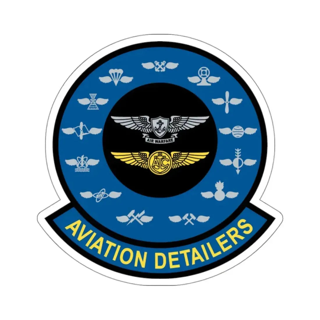 Aviation Detailers (U.S. Navy) STICKER Vinyl Kiss-Cut Decal 3 Inch White - The Sticker Space