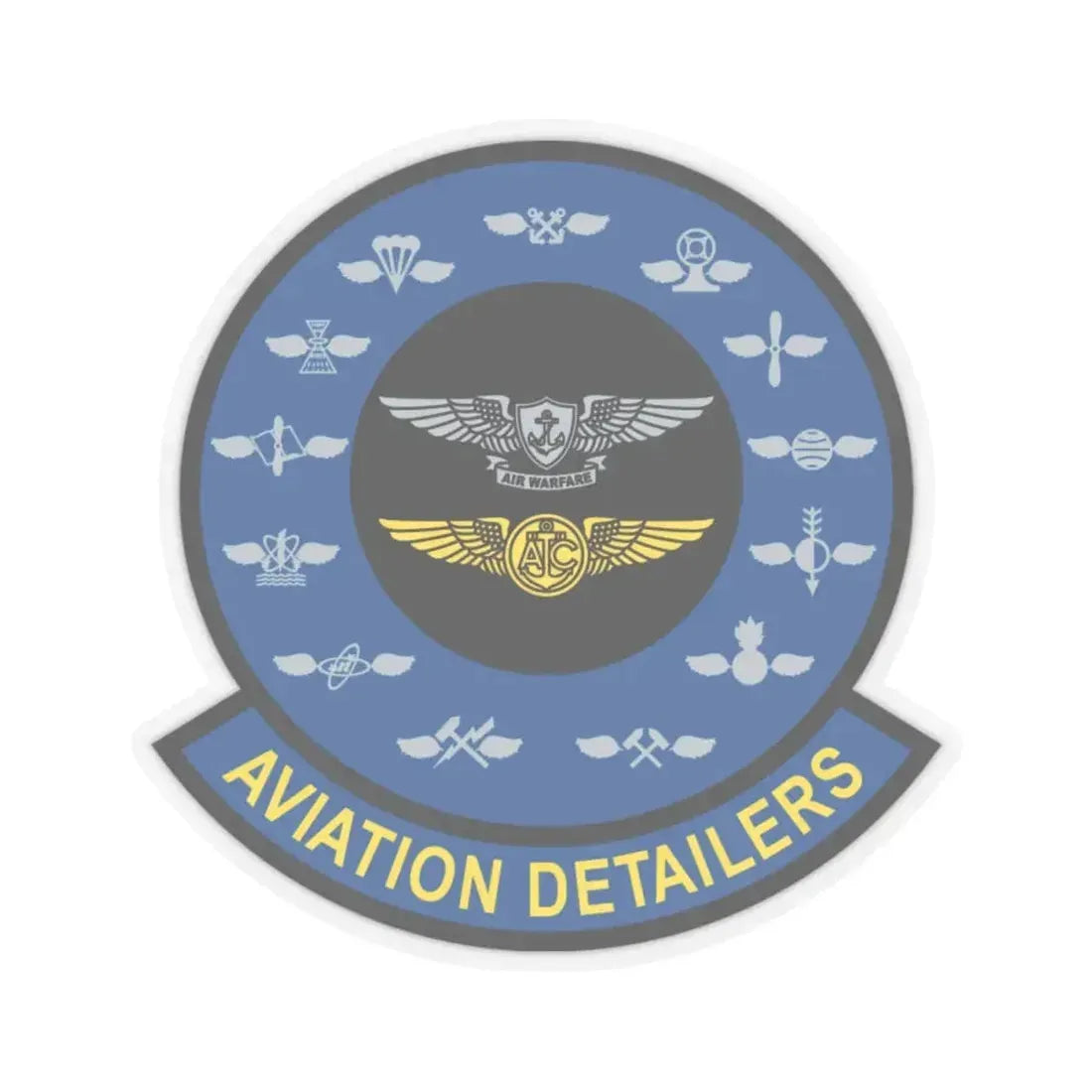 Aviation Detailers (U.S. Navy) STICKER Vinyl Kiss-Cut Decal 4 Inch Transparent - The Sticker Space