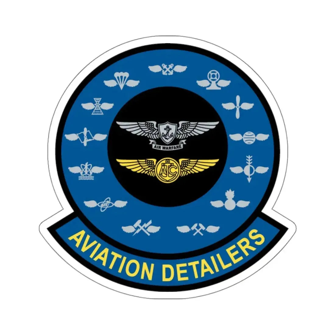 Aviation Detailers (U.S. Navy) STICKER Vinyl Kiss-Cut Decal 4 Inch White - The Sticker Space