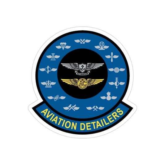 Aviation Detailers (U.S. Navy) Transparent STICKER Die-Cut Vinyl Decal 6 Inch Transparent - The Sticker Space