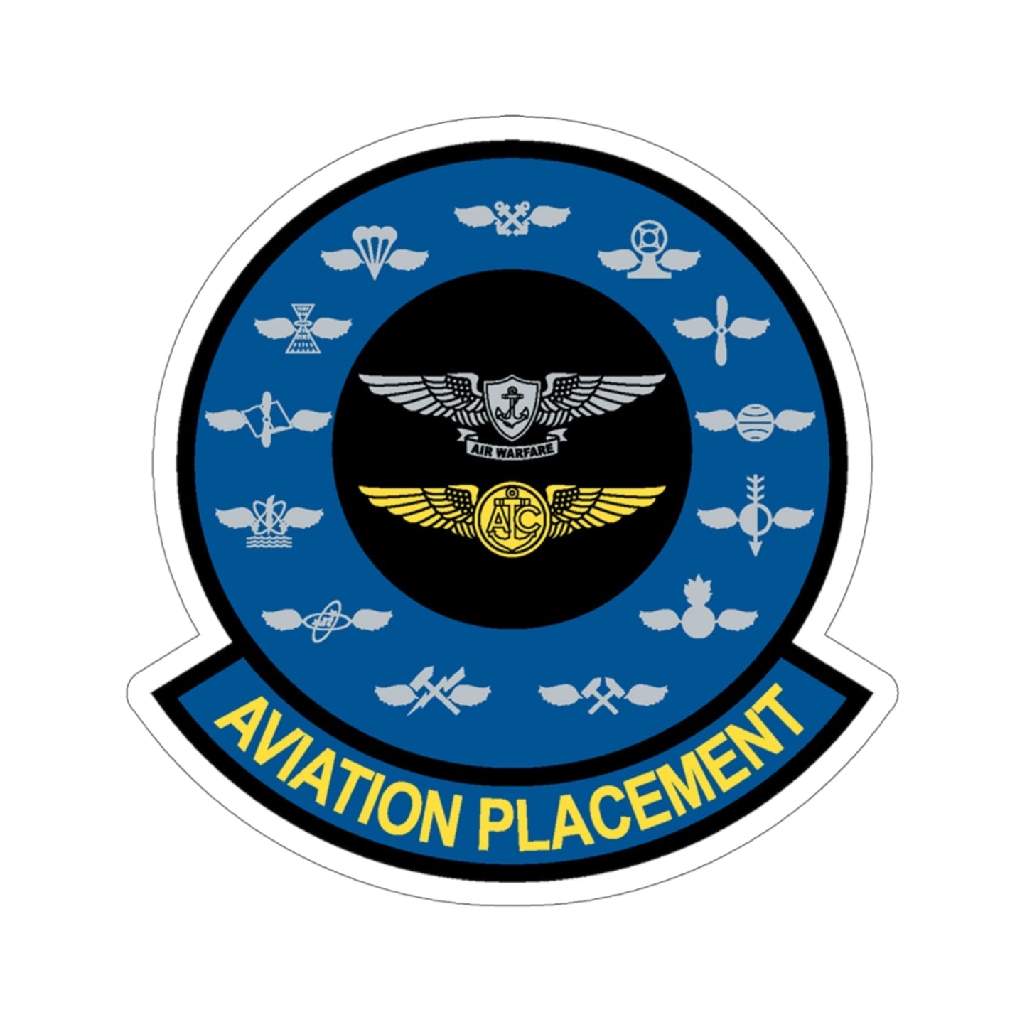 Aviation Placement (U.S. Navy) STICKER Vinyl Die-Cut Decal-5 Inch-The Sticker Space