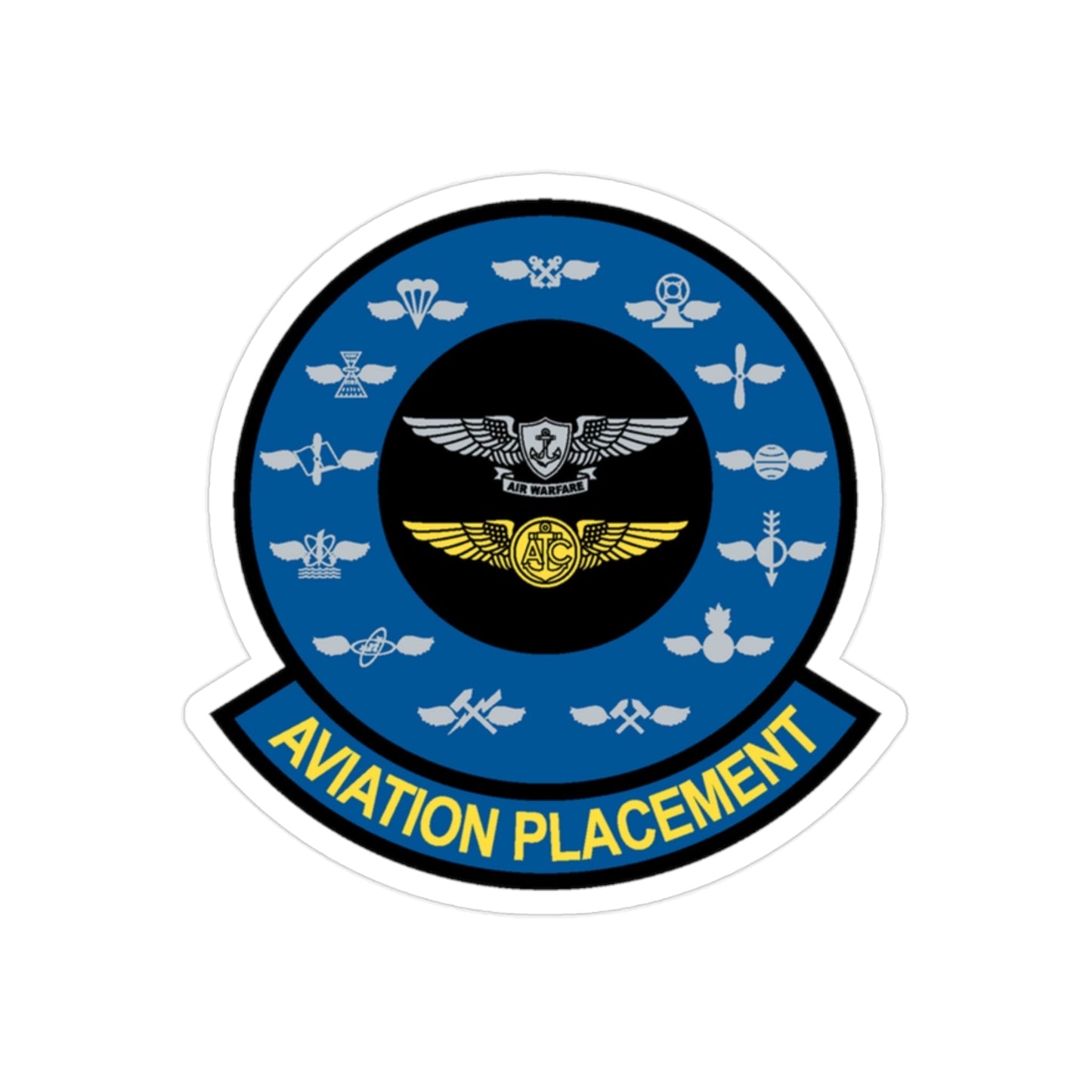 Aviation Placement (U.S. Navy) Transparent STICKER Die-Cut Vinyl Decal-2 Inch-The Sticker Space