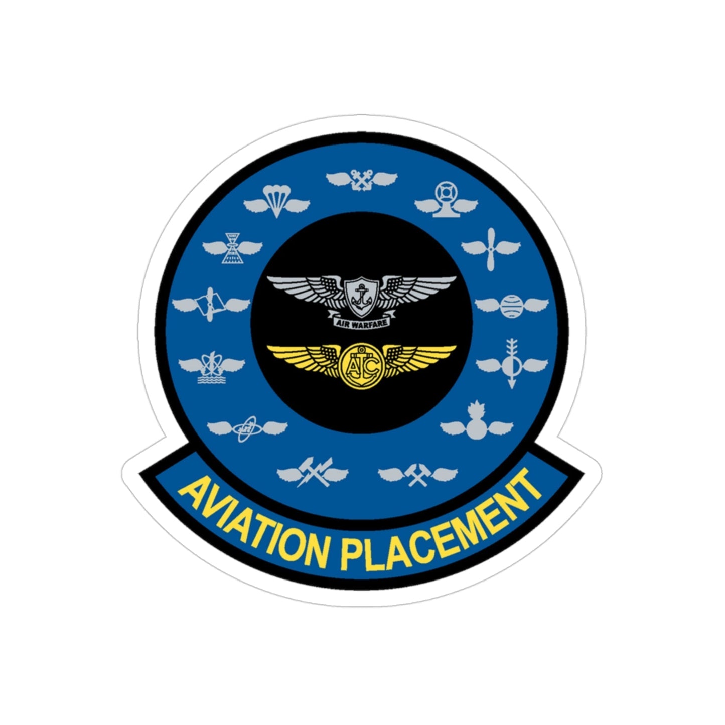 Aviation Placement (U.S. Navy) Transparent STICKER Die-Cut Vinyl Decal-3 Inch-The Sticker Space