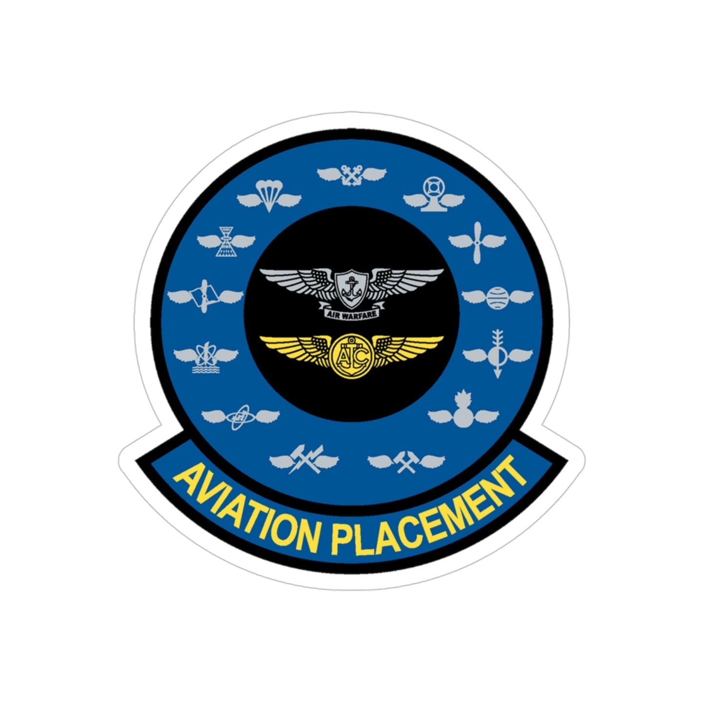 Aviation Placement (U.S. Navy) Transparent STICKER Die-Cut Vinyl Decal-4 Inch-The Sticker Space