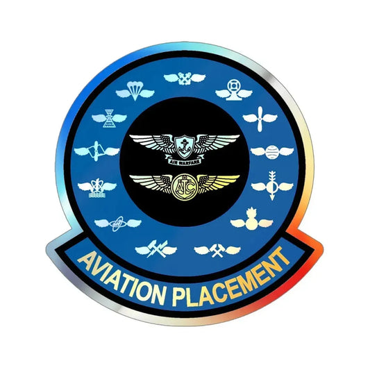 Aviation Placement (U.S. Navy) Holographic STICKER Die-Cut Vinyl Decal 6 Inch Holographic - The Sticker Space