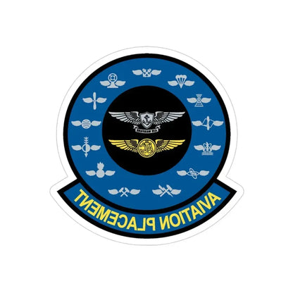 Aviation Placement (U.S. Navy) REVERSE PRINT Transparent Die-Cut STICKER - The Sticker Space