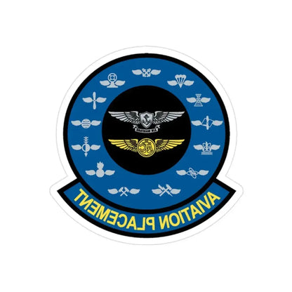 Aviation Placement (U.S. Navy) REVERSE PRINT Transparent Die-Cut STICKER - The Sticker Space