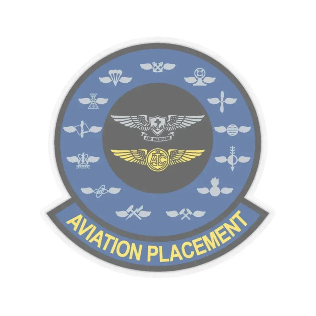 Aviation Placement (U.S. Navy) STICKER Vinyl Kiss-Cut Decal 4 Inch Transparent - The Sticker Space