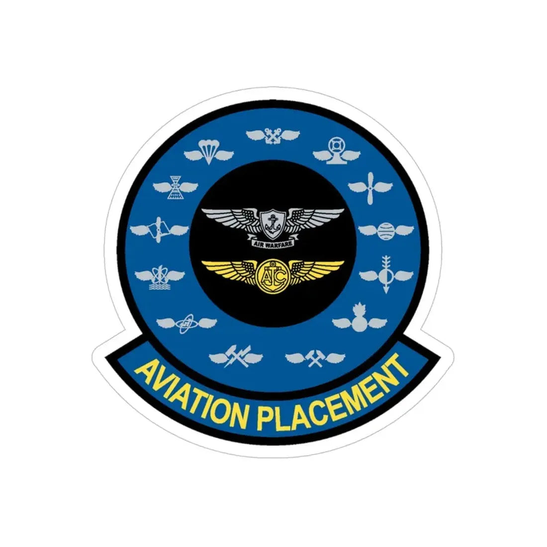 Aviation Placement (U.S. Navy) Transparent STICKER Die-Cut Vinyl Decal 4 Inch Transparent - The Sticker Space