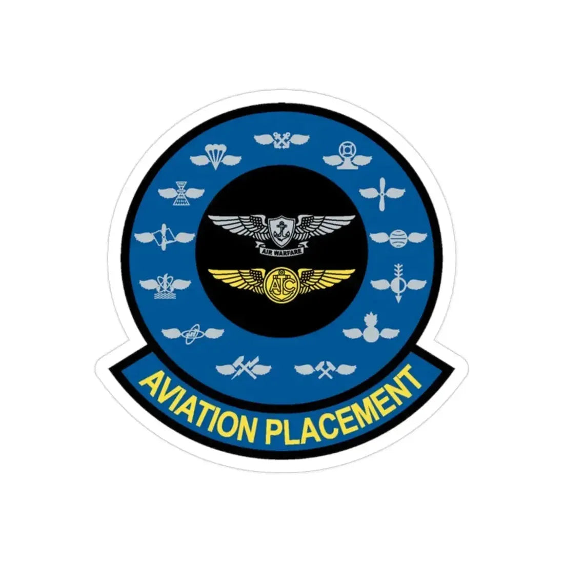 Aviation Placement (U.S. Navy) Transparent STICKER Die-Cut Vinyl Decal - The Sticker Space