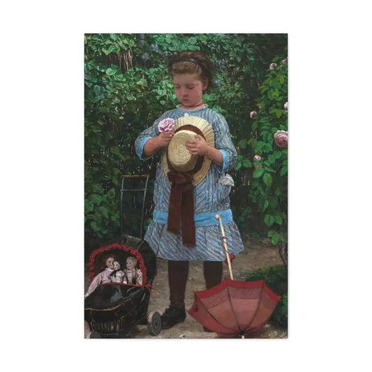 Axel Theofilus Helsted (1847-1907) The Dollies' Outing 1882 - Canvas Wall Art 24″ x 36″ 1.25" - The Sticker Space