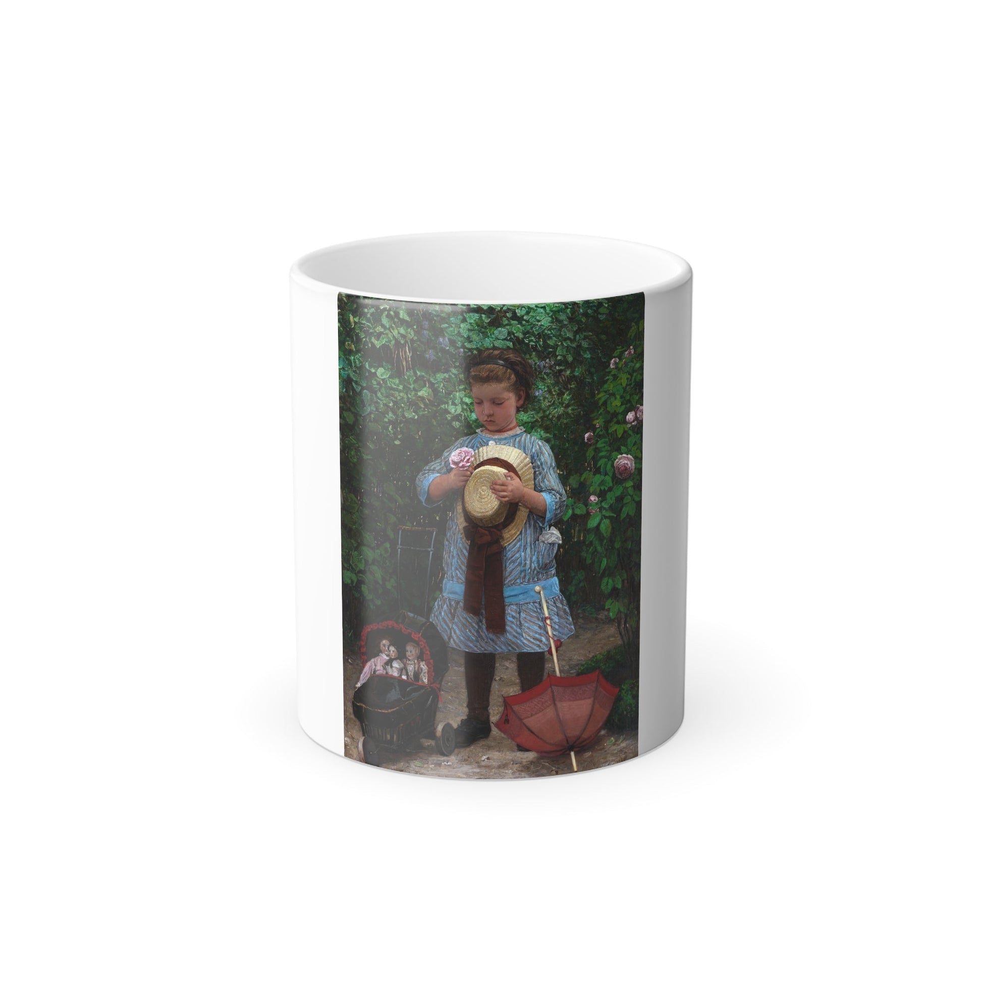 Axel Theofilus Helsted (1847-1907) The Dollies' Outing - Oil on Canvas 1882 - Color Changing Mug 11oz-11oz-The Sticker Space