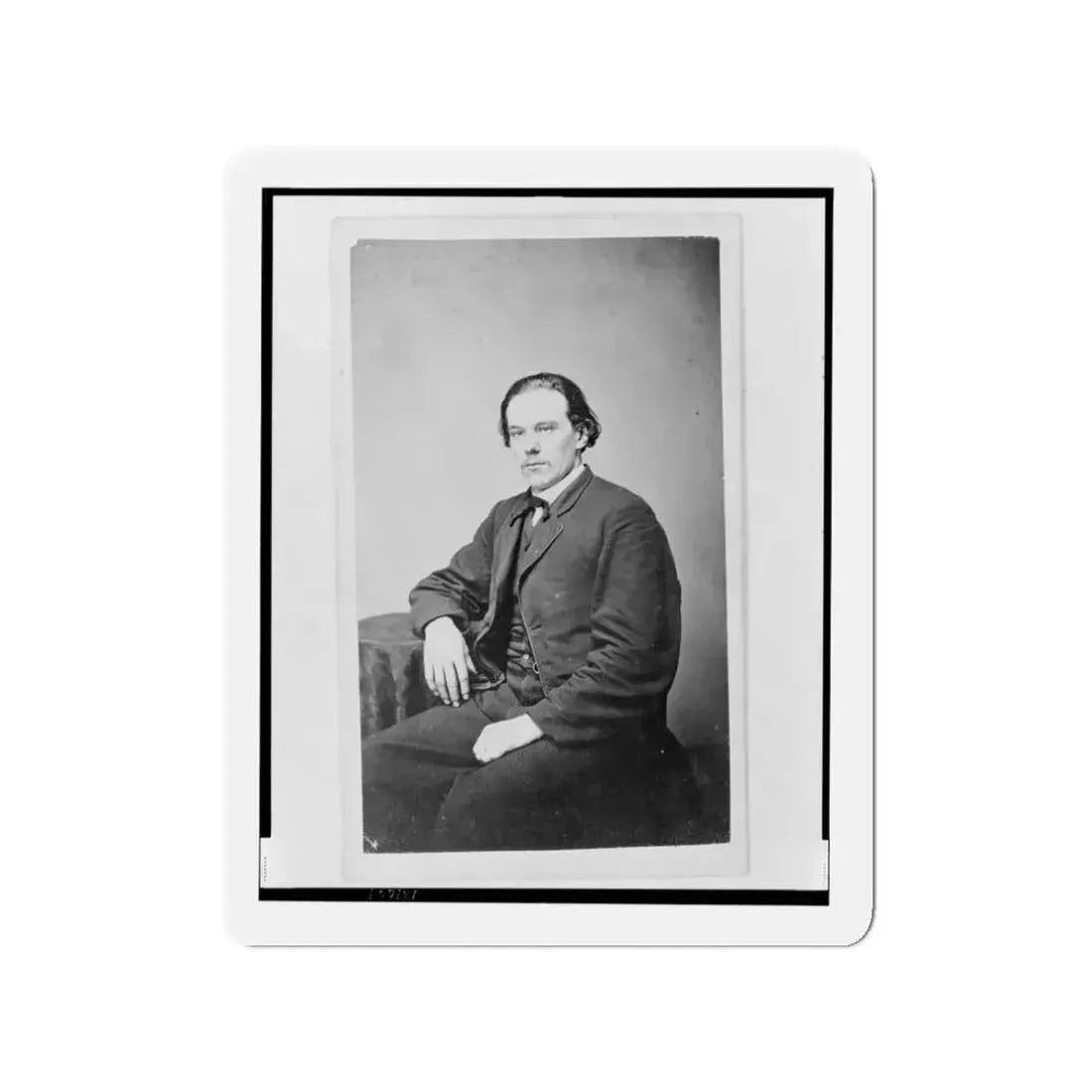 Aze Klein, Three-Quarter Length Portrait, Seated, Facing Slightly Left (U.S. Civil War) Refrigerator Magnet 3 Inch Die-Cut - The Sticker Space