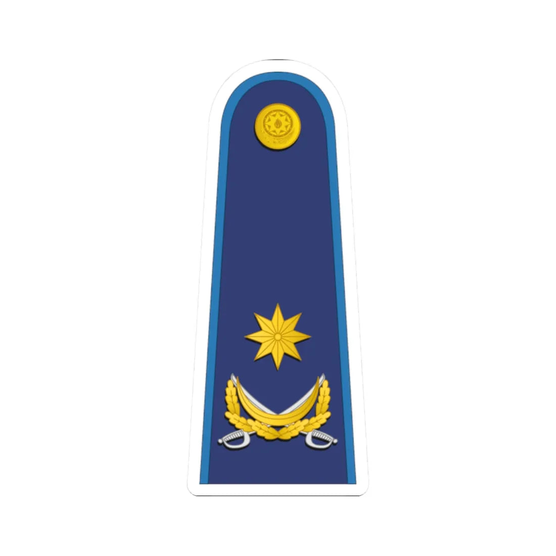 Azerbaijan AirForce OF 6 (Azerbaijan) (Military Rank) STICKER Vinyl Kiss-Cut Decal 2 Inch White - The Sticker Space