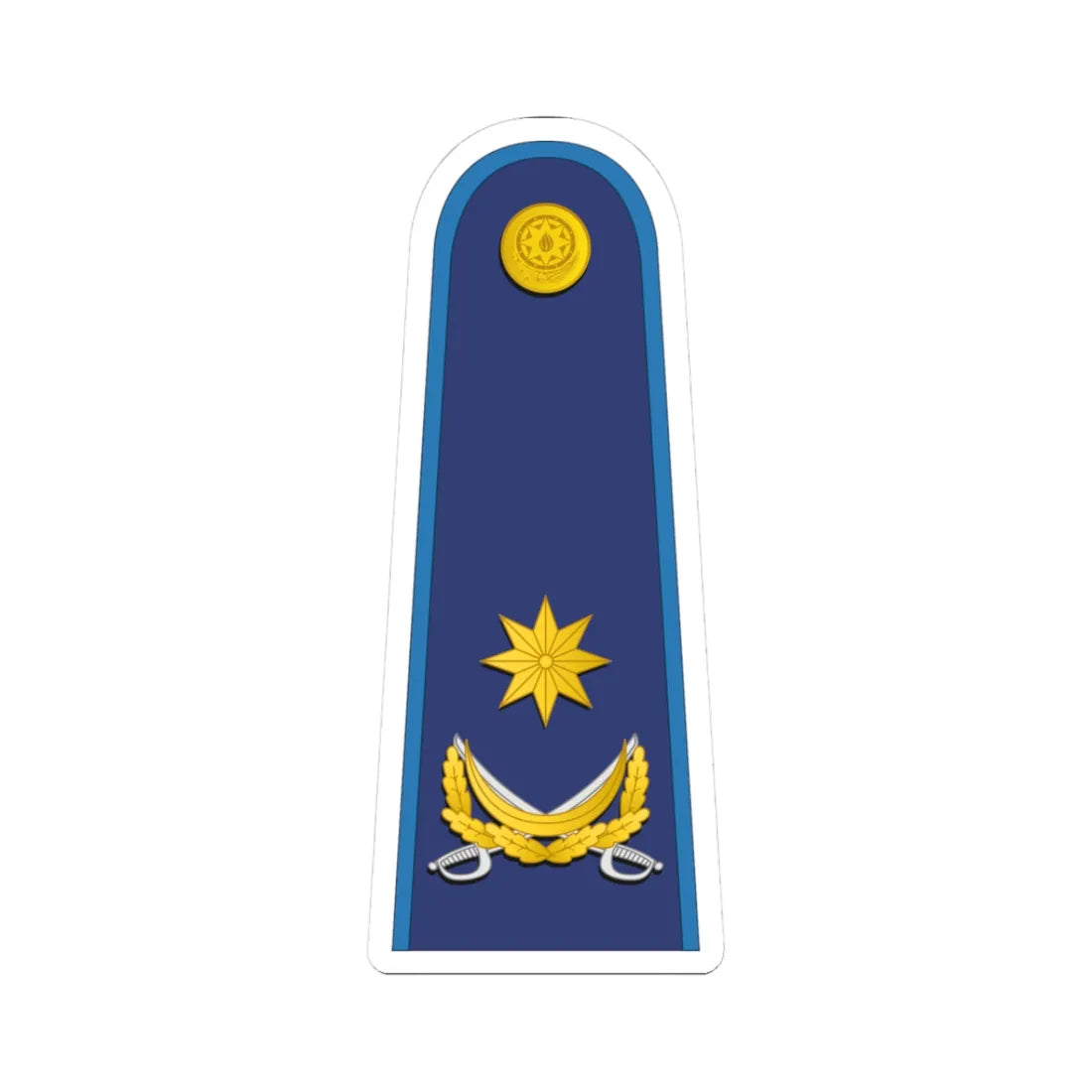 Azerbaijan AirForce OF 6 (Azerbaijan) (Military Rank) STICKER Vinyl Kiss-Cut Decal 3 Inch White - The Sticker Space