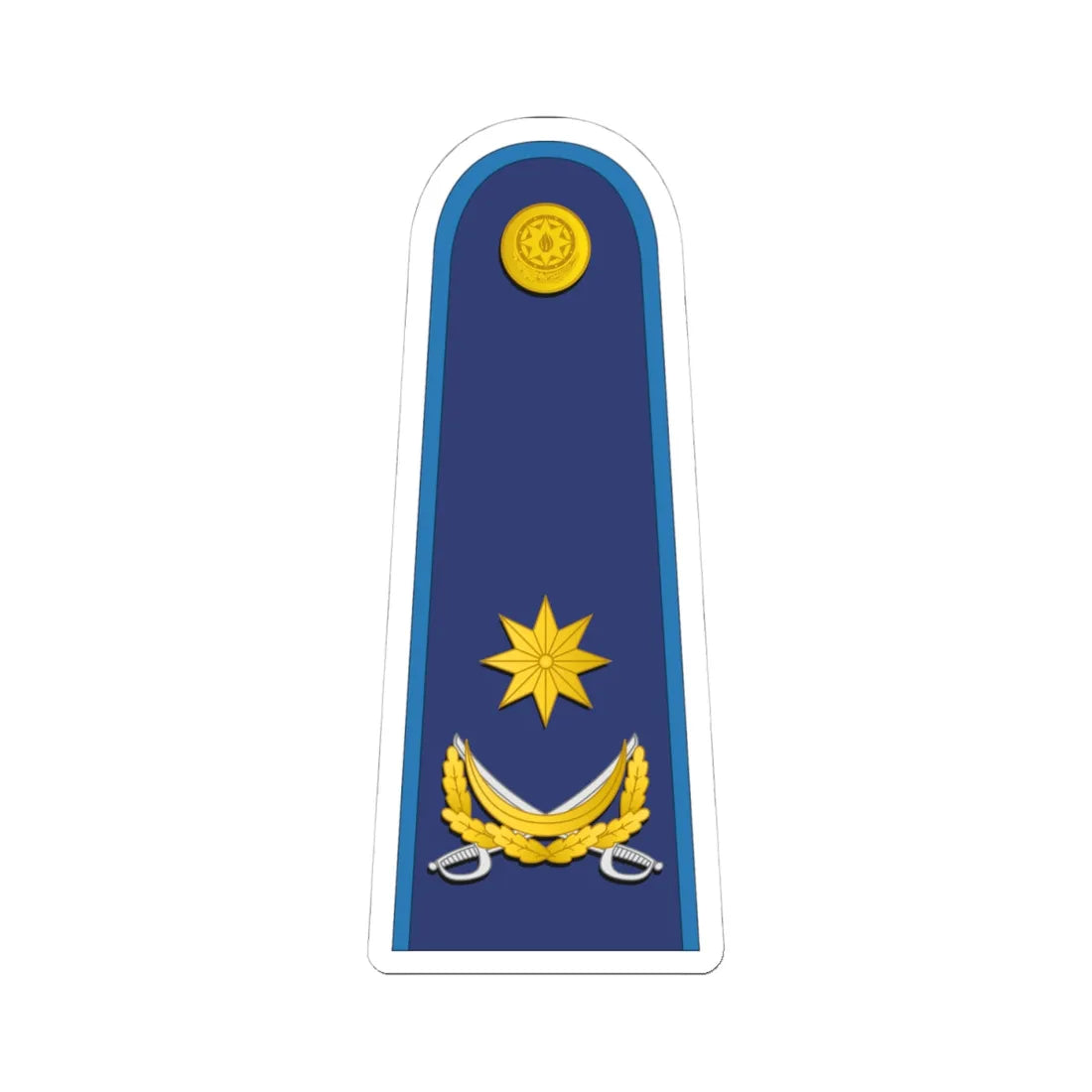 Azerbaijan AirForce OF 6 (Azerbaijan) (Military Rank) STICKER Vinyl Kiss-Cut Decal 4 Inch White - The Sticker Space