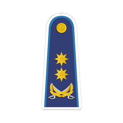 Azerbaijan AirForce OF 7 (Azerbaijan) (Military Rank) STICKER Vinyl Kiss-Cut Decal 6 Inch White - The Sticker Space
