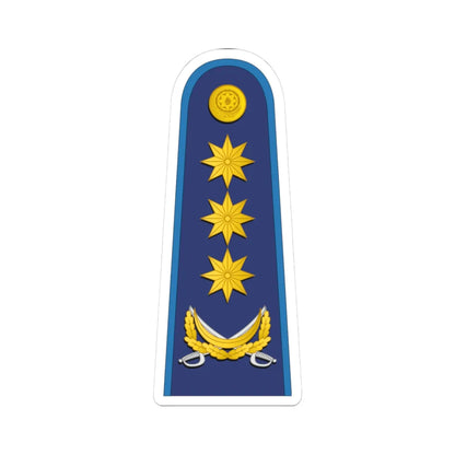 Azerbaijan AirForce OF 8 (Azerbaijan) (Military Rank) STICKER Vinyl Kiss-Cut Decal 3 Inch White - The Sticker Space