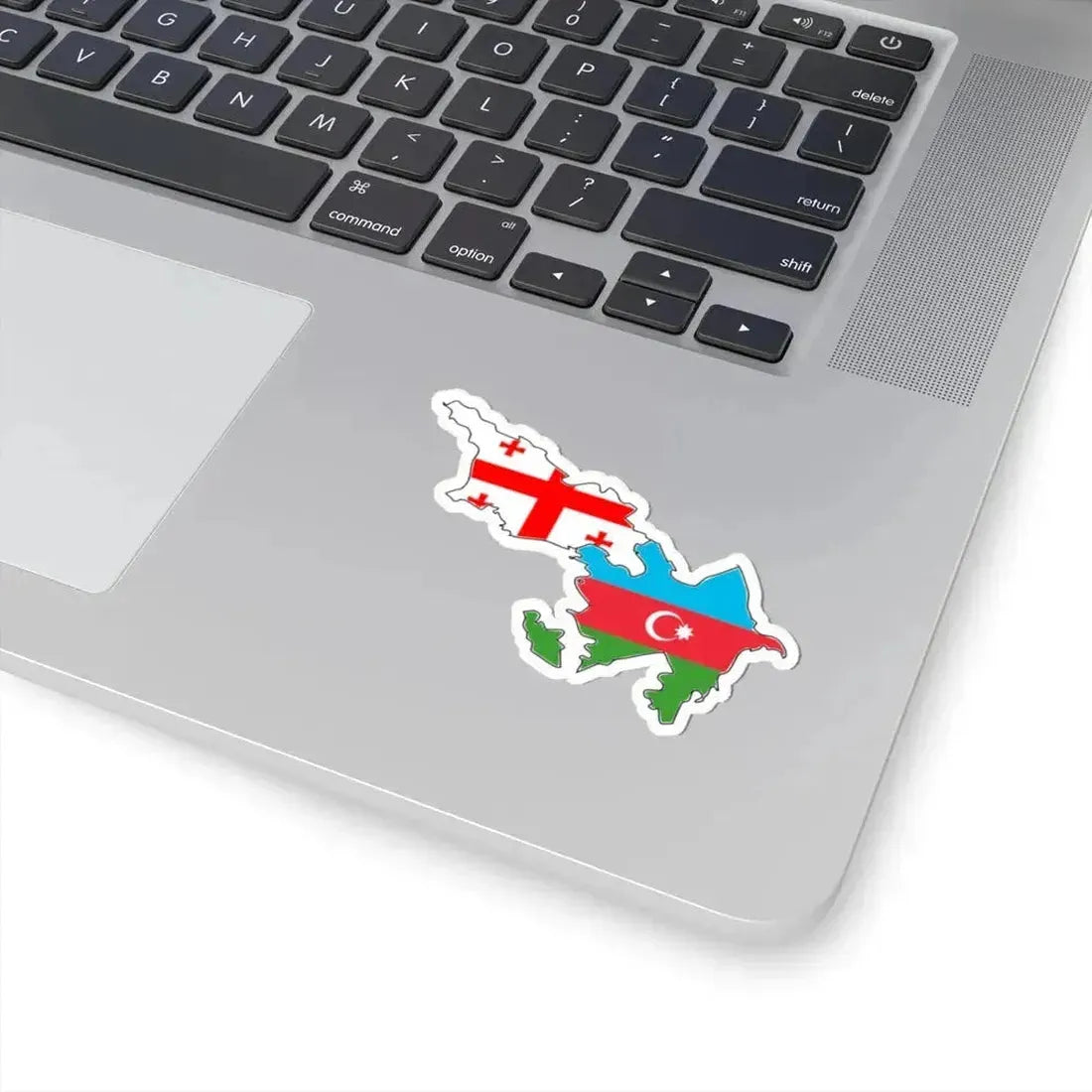 Azerbaijan and Georgia flag map (Azerbaijan) STICKER Vinyl Kiss-Cut Decal - The Sticker Space